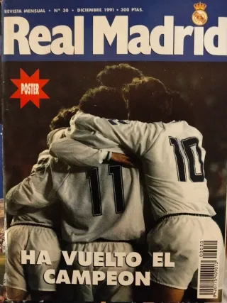Lote revistas antiguas Real Madrid 1987 hasta 1993