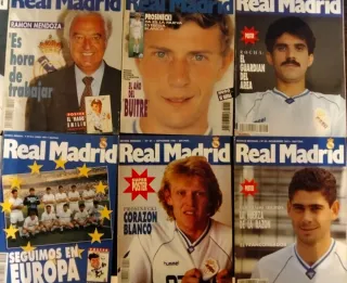 Lote revistas antiguas Real Madrid 1987 hasta 1993