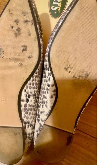 Zapatos MNG Mujer Tacón Serpiente Negro Gris