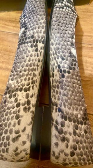 Zapatos MNG Mujer Tacón Serpiente Negro Gris