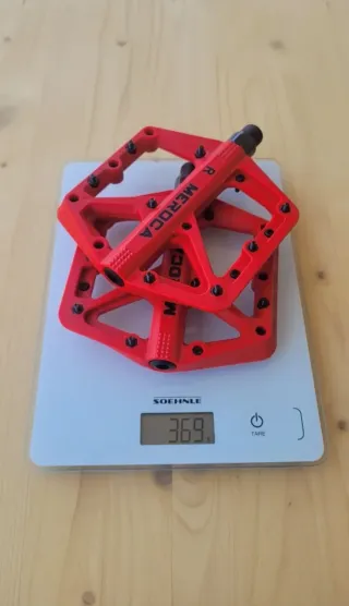 Pedales mtb rojos