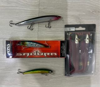 Lotes de señuelos de pesca Sakura y Takeshi