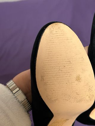 Tacones Marypaz Negros Terciopelo Talla 36