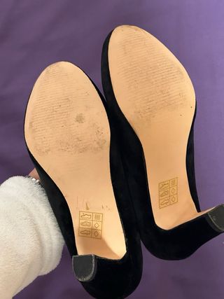 Tacones Marypaz Negros Terciopelo Talla 36