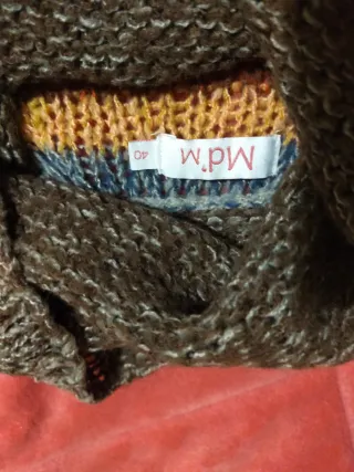 Jersey Md'M de punto a rayas cuello alto