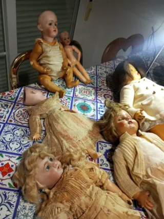 Lote 6 Muñecas Antiguas para Restaurar