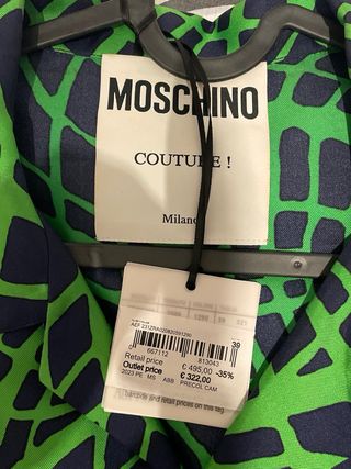 Camisa Moschino seda hombre talla 39