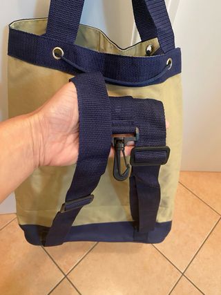 Sacca in tela Hotel Adria beige/blu