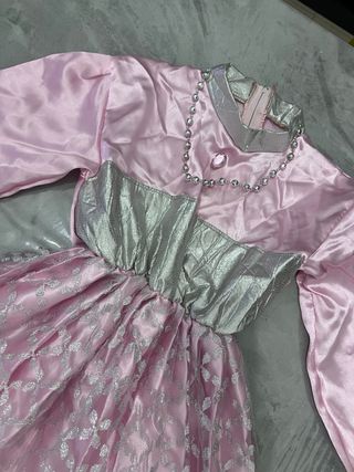Vestito da principessa rosa e argento