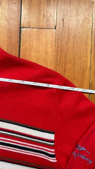 Cárdigan Burberry Vintage Rojo Cremallera