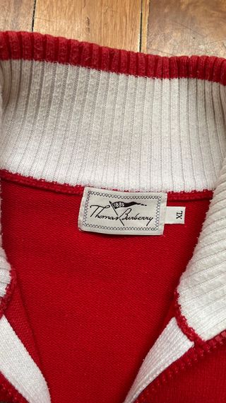 Cárdigan Burberry Vintage Rojo Cremallera