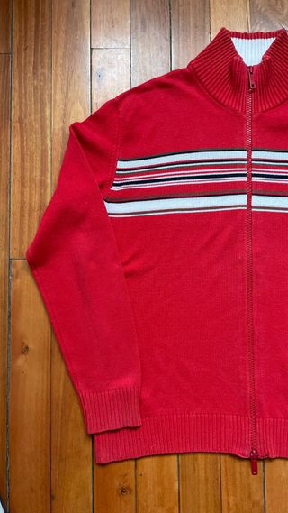 Cárdigan Burberry Vintage Rojo Cremallera