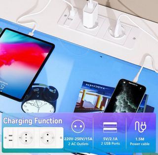 Mesitas Noche LED Flotantes con USB y enchufe