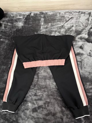 Pantalón ligero negro y rosa