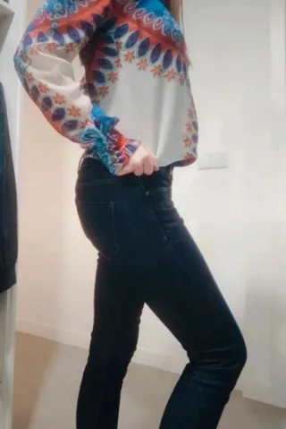 Vaqueros Zara Mujer Azul Talla 36