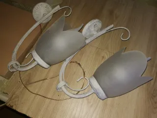 Apliques de pared baño cristal y metal