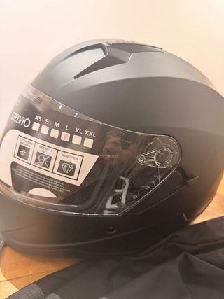 Casco Integral ADN STELVIO Negro. Talla L.