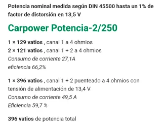 Etapa CARPOWER 2 Canales 400W RMS