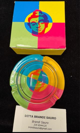 Posacenere in vetro multicolor