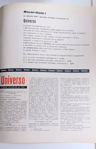 Collezione riviste anni '60 Enciclopedia Universo