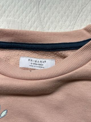 Sudadera rosa con estampado floral