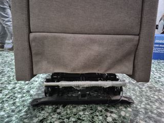 Sofá reclinable de tela gris