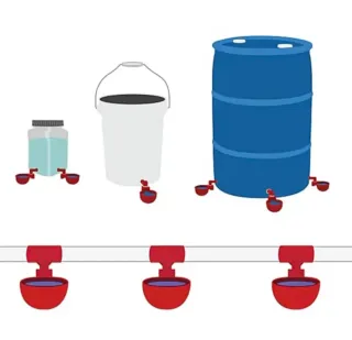 10 bebederos automáticos aves NUEVO rojo