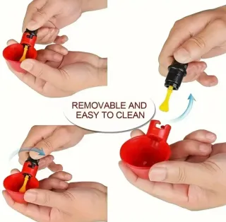 10 bebederos automáticos aves NUEVO rojo