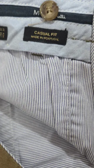 Pantalón Massimo Dutti micropana marrón T.42