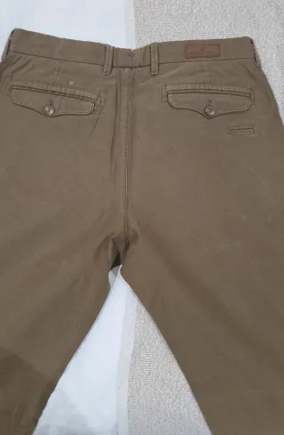 Pantalón Massimo Dutti micropana marrón T.42