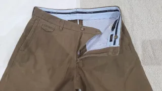 Pantalón Massimo Dutti micropana marrón T.42