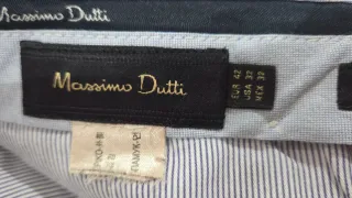 Pantalón Massimo Dutti micropana marrón T.42