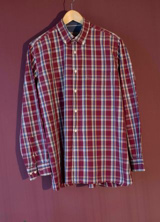 Camisa cuadros Emidio Tucci cuadros tonos granate