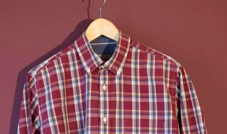 Camisa cuadros Emidio Tucci cuadros tonos granate