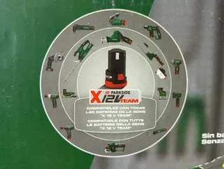 Llave 12V Parkside + Batería 2Ah y Cargador