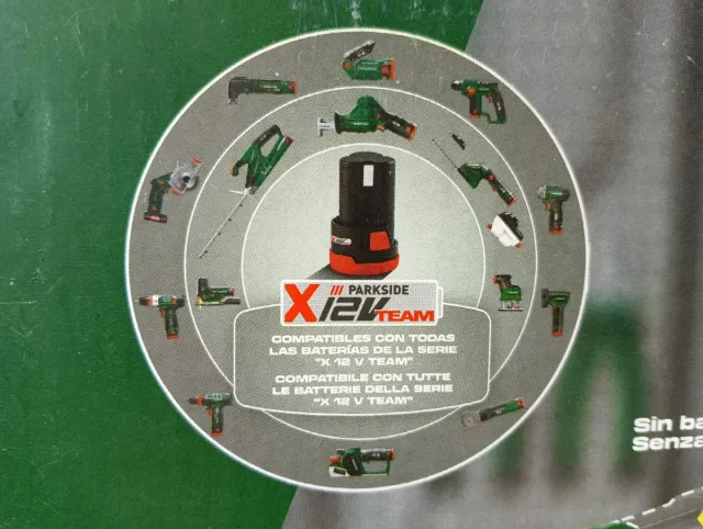 Llave 12V Parkside + Batería 2Ah y Cargador