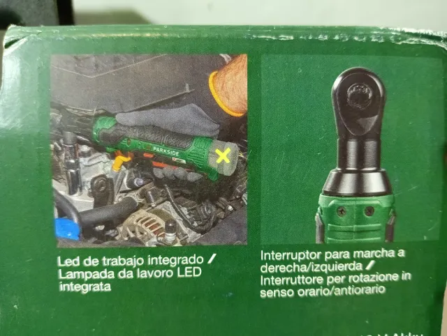 Llave 12V Parkside + Batería 2Ah y Cargador