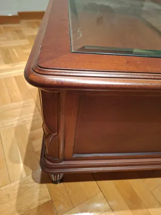 Mesa de centro madera y cristal