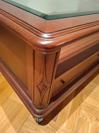 Mesa de centro madera y cristal