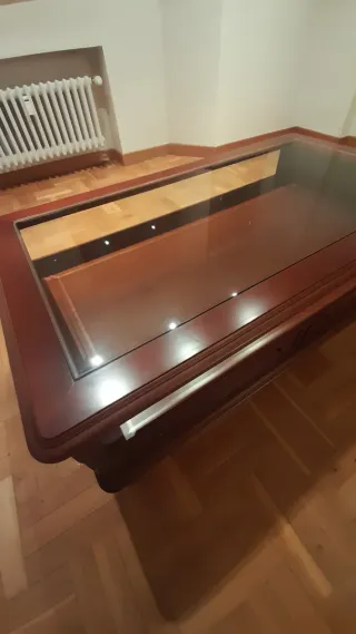 Mesa de centro madera y cristal