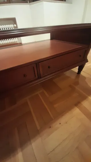 Mesa de centro madera y cristal