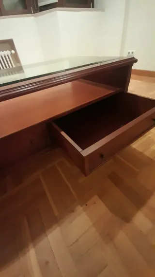 Mesa de centro madera y cristal