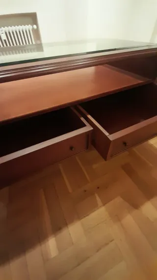 Mesa de centro madera y cristal