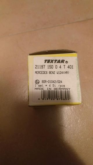 Pastilhas Travão Mercedes W124 Eixo Traseiro