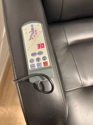 Butaca Sillón Masajes piel Negro