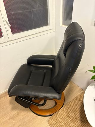 Butaca Sillón Masajes piel Negro