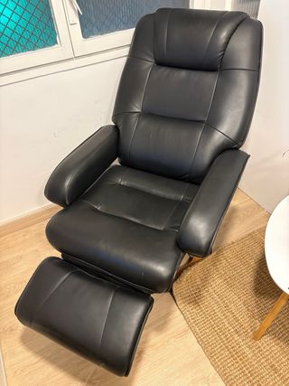 Butaca Sillón Masajes piel Negro
