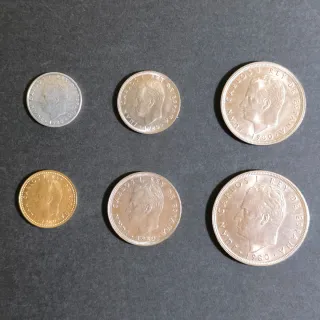 Colección de 6 monedas de Pesetas España 1980
