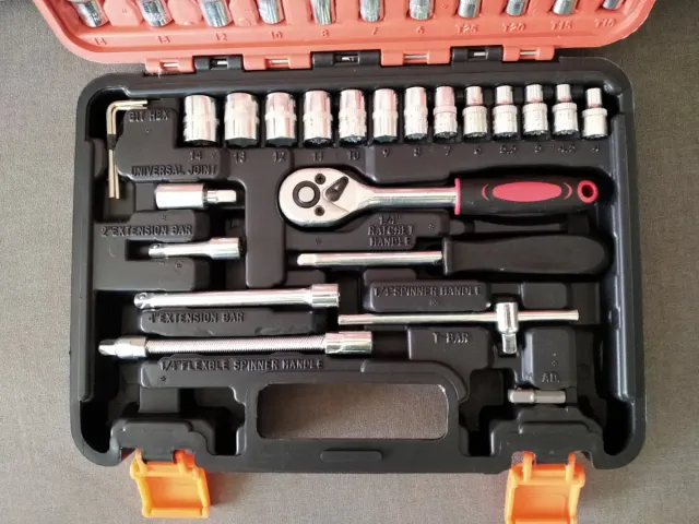 Juego de llaves 53 piezas 1/4 DR Socket & Bit
