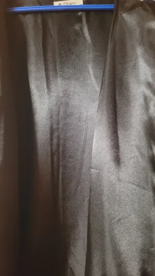 Chaquetón pelo rayas negro,azul+ blanco.Talla L/XL